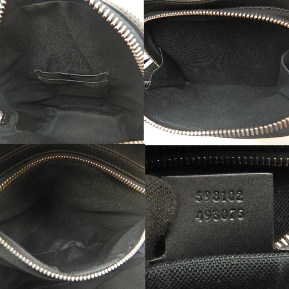 GUCCI Sherry Line Backpack 598102, GG Supreme Canvas and Leather, Gray Black,... - Picture 9 of 10
